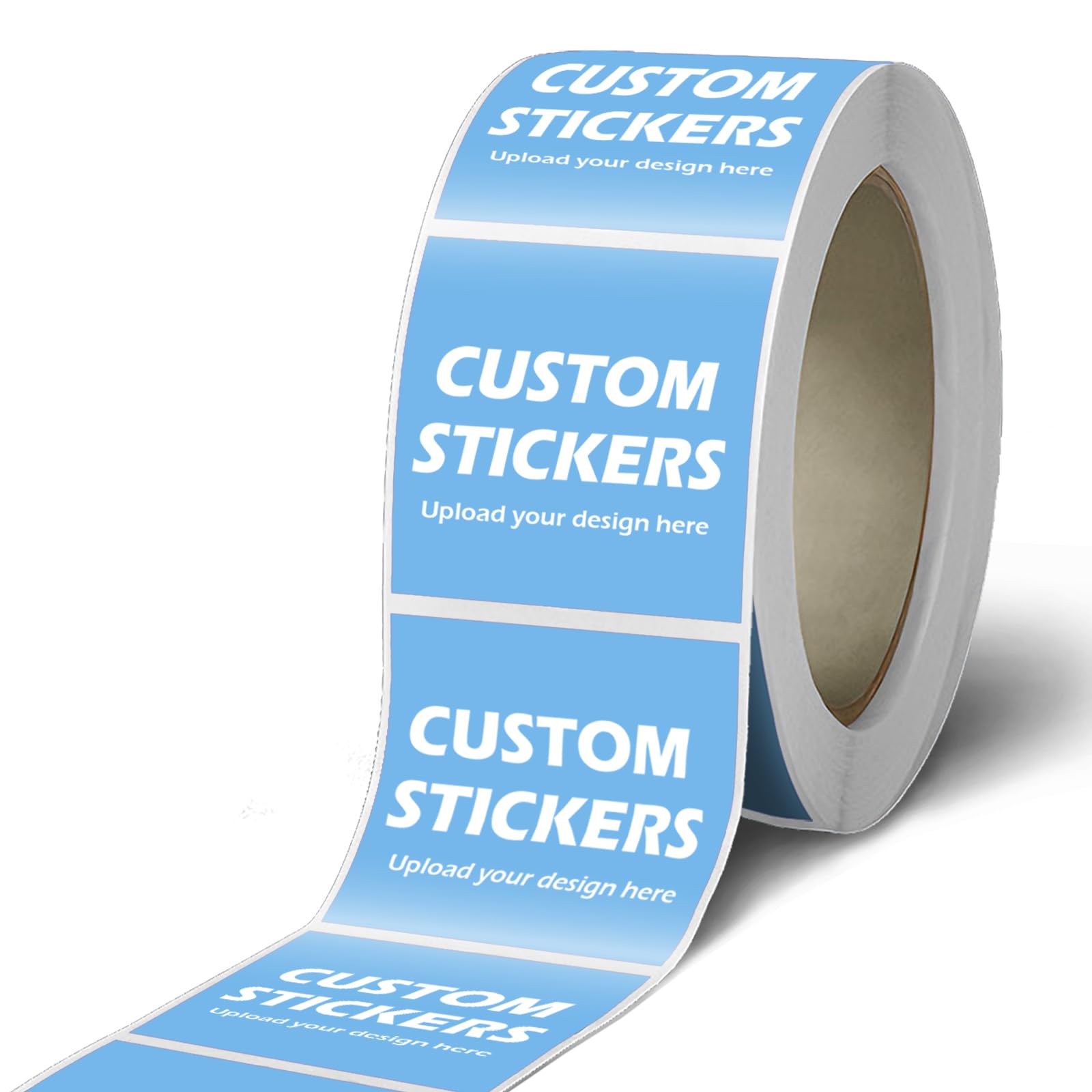 PriveeTage 100-10000 Pack Custom Waterproof Circle/Square Roll Stickers for Business Logo Personalized Customized Sticker Roll Custom (3.5 Square)
