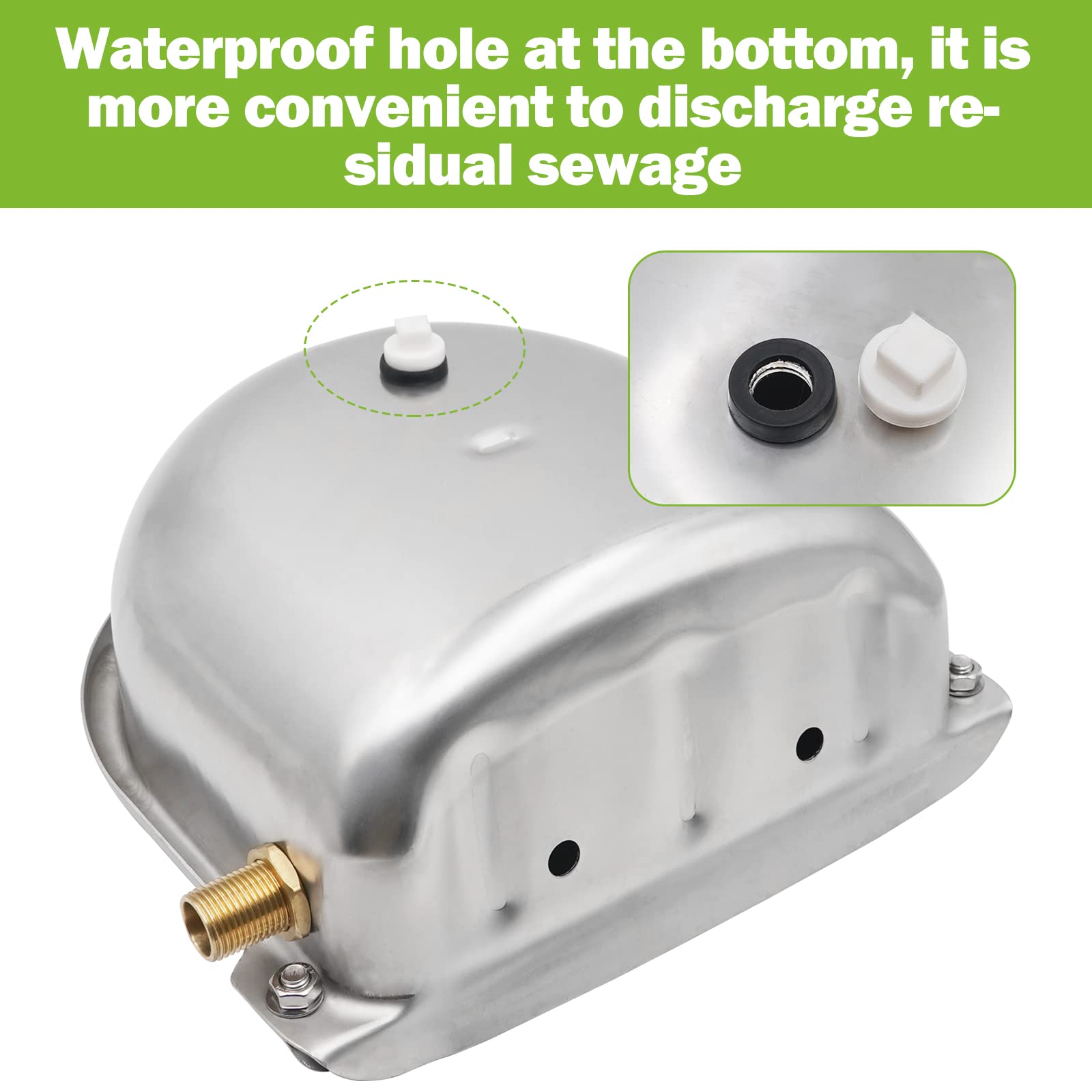 Abbeveratoio Cavalli Automatico Ciotola Per Acqua di Mucca in Ottone in Acciaio Inossidabile con Valvola Galleggiante Regolabile,Abbeveratoio Cani Mucca Cavallo Capra Pecora