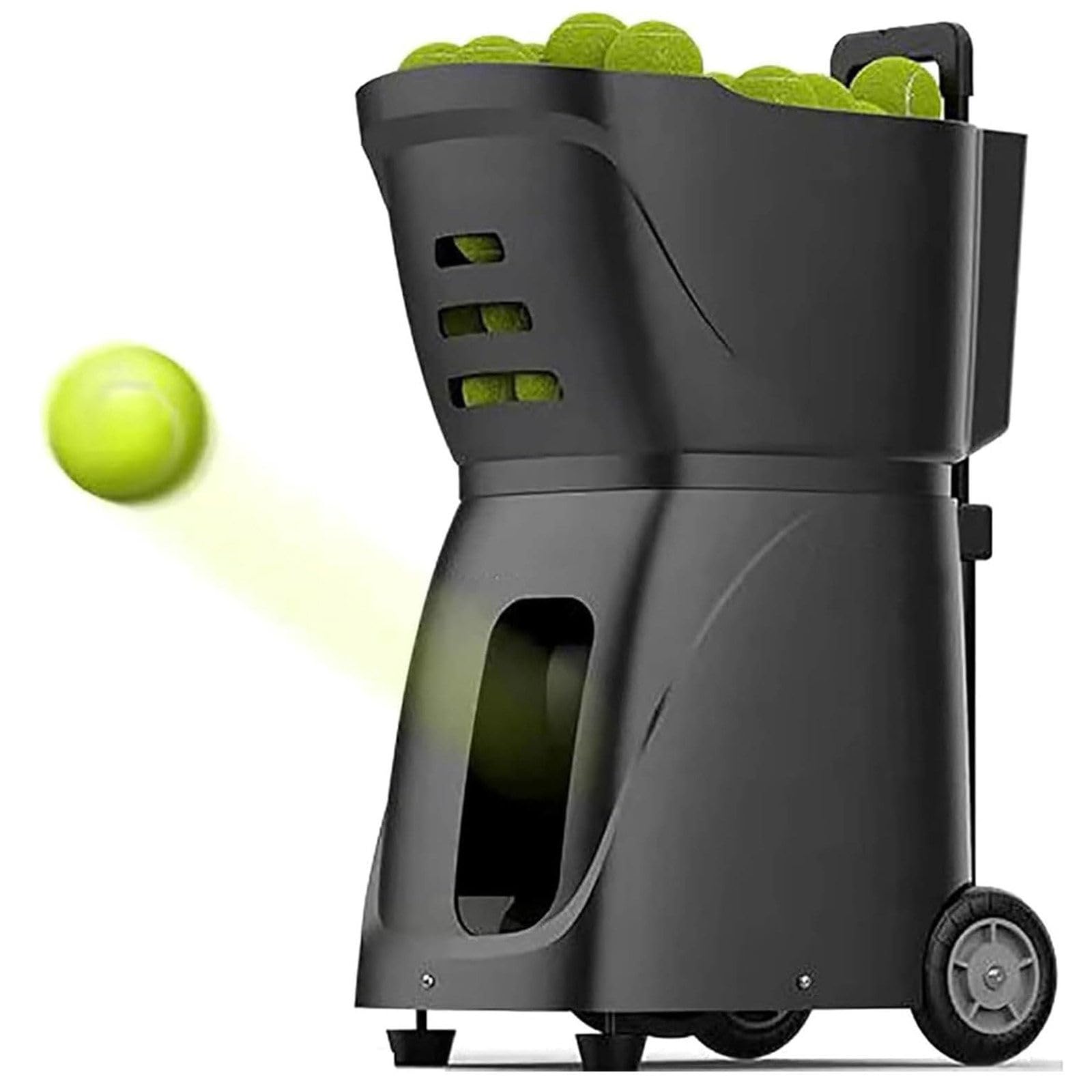 Macchina portatile per palline da tennis – Launcher automatico con telecomando e app, angolo di lancio regolabile e velocità per allenamento da soli