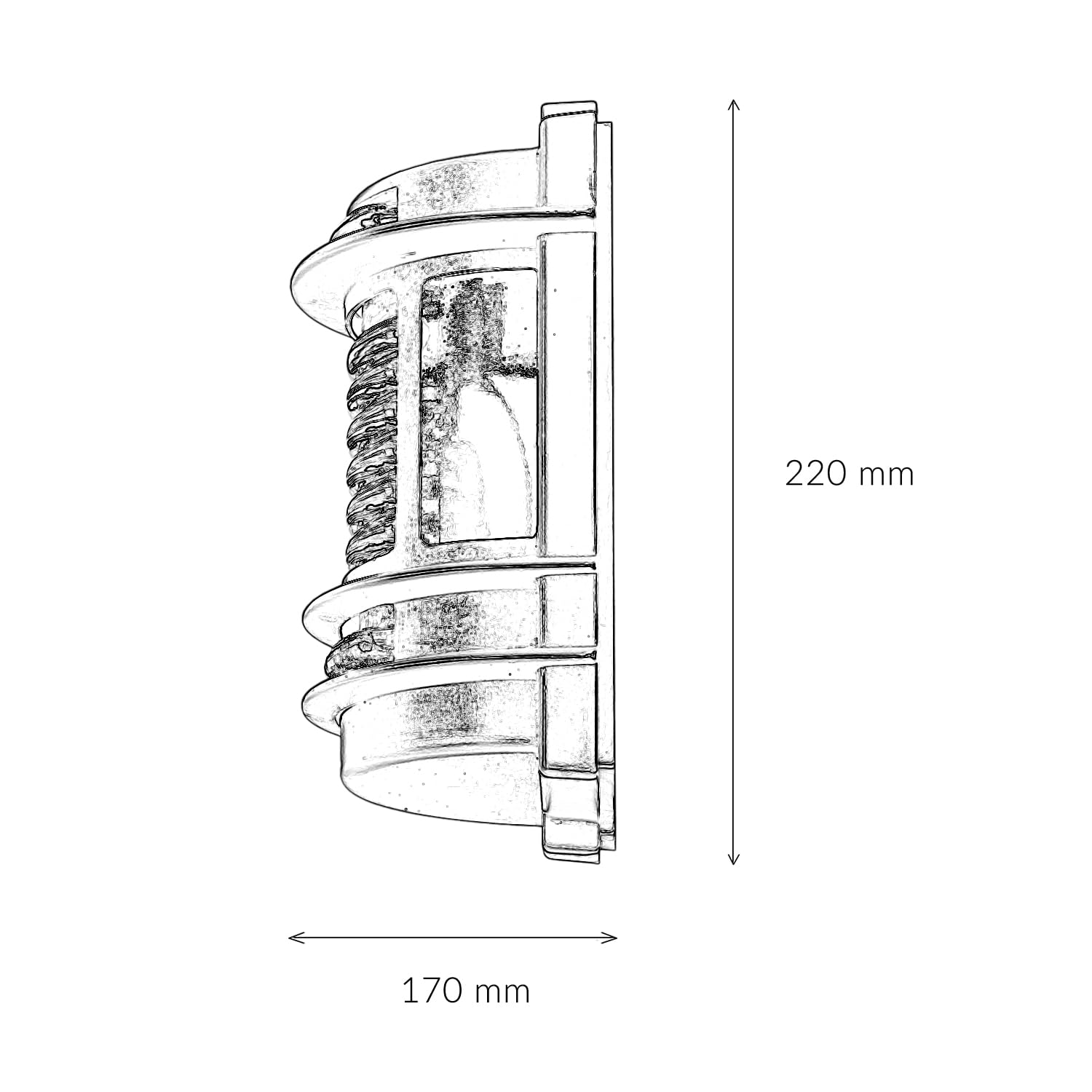 Licht-Erlebnisse Lampada da parete Gracia per esterni in ottone stile nautico applique retrò antica antiruggine IP64 E27 ideale per giardino, cortile, vialetto