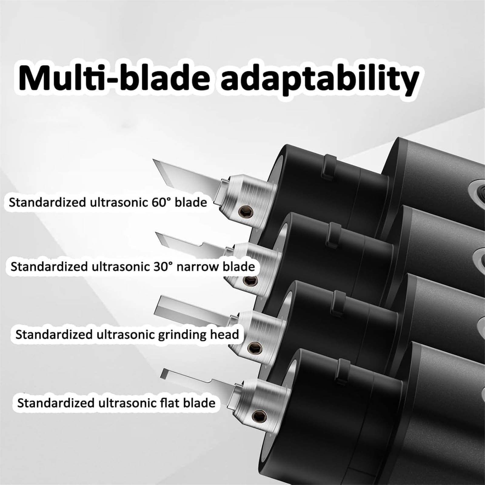 Kit de Herramientas de Corte ultrasónico Profesional de 40 KHz para Manualidades: cúter de Mano con 50 Cuchillas de Repuesto, diseño ultrasilencioso, Ideal para Impresiones 3D, PVC y Cuero.