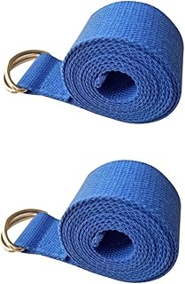 Toddmomy 2pcs Yoga fitness strap yoga bands D Ring Yoga Strap Yoga Strap for Stretching Yoga Exercise Strap yoga belt yoga rope stretch rope stretch belt exercise belt to stretch
