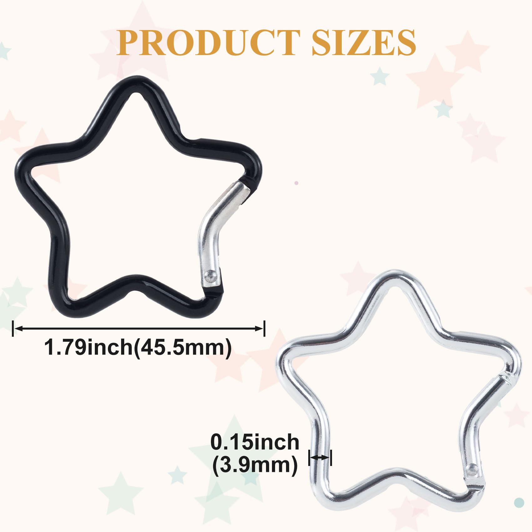 Amazon.com: Isslly 4 PCS Star Carabiner, Zinc Alloy Heavy