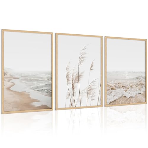 Joocrise Beach Wall Art Boho Prints Coastal Canvas Wall Art