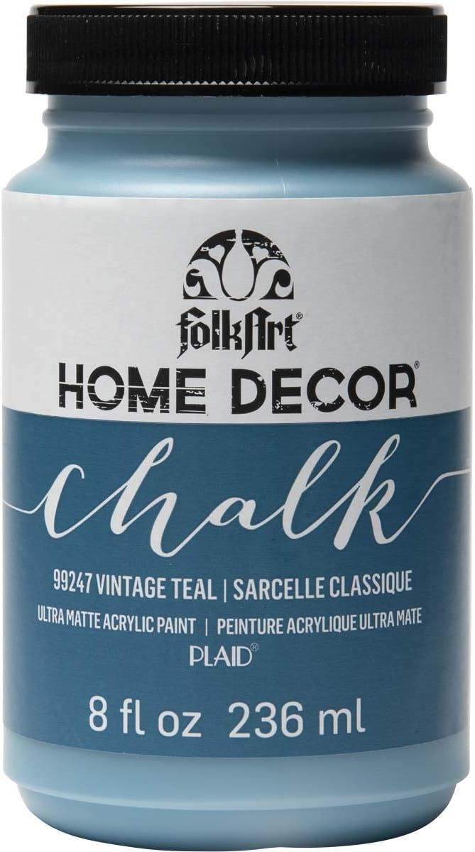 FolkArt Home Décor Chalk Finish Acrylic Paint, 8oz, 8 ounce, Vintage Teal