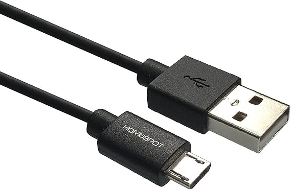Short Micro USB Cable 6-Inch Fast Charging High Speed USB 2.0 Data Sync Cable - Black