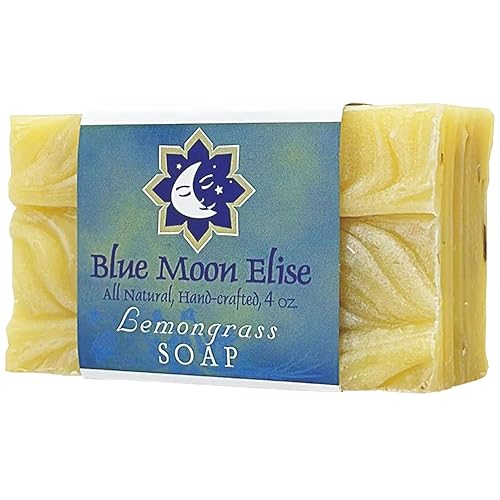Blue Moon Elise Jabón en barra de citronela para hombres y mujeres, fabricado con ingredientes orgánicos, hecho a mano en los Estados Unidos,