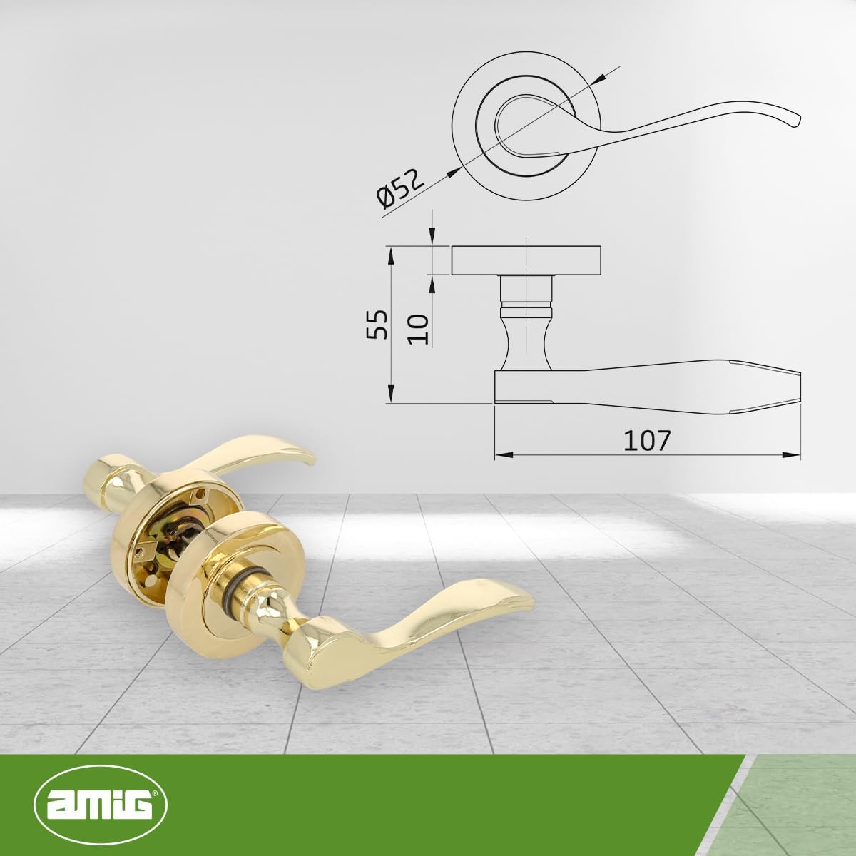 Amig - Yalta-rz Brass Handle | Durable Construction | Elegant Design | Easy Installation
