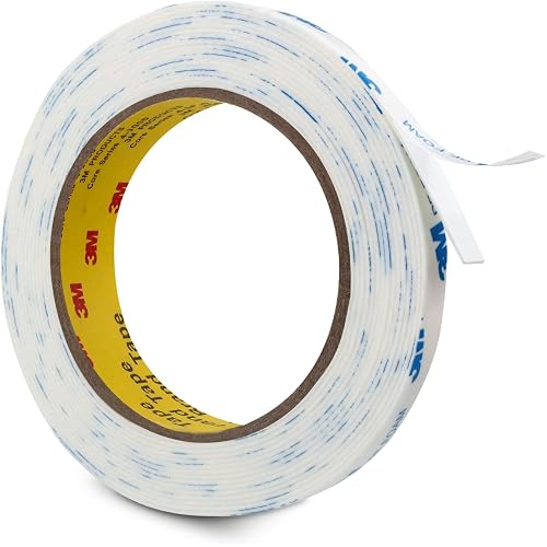 3M Double Sided Tape 0.5"×16.5Ft, No Damage Double Sided Wall Tape, Heavy Duty PE Foam Mounting Tape Removable Waterproof for Home Office Decor Crafts Arts DIY Paint Picture Poster
