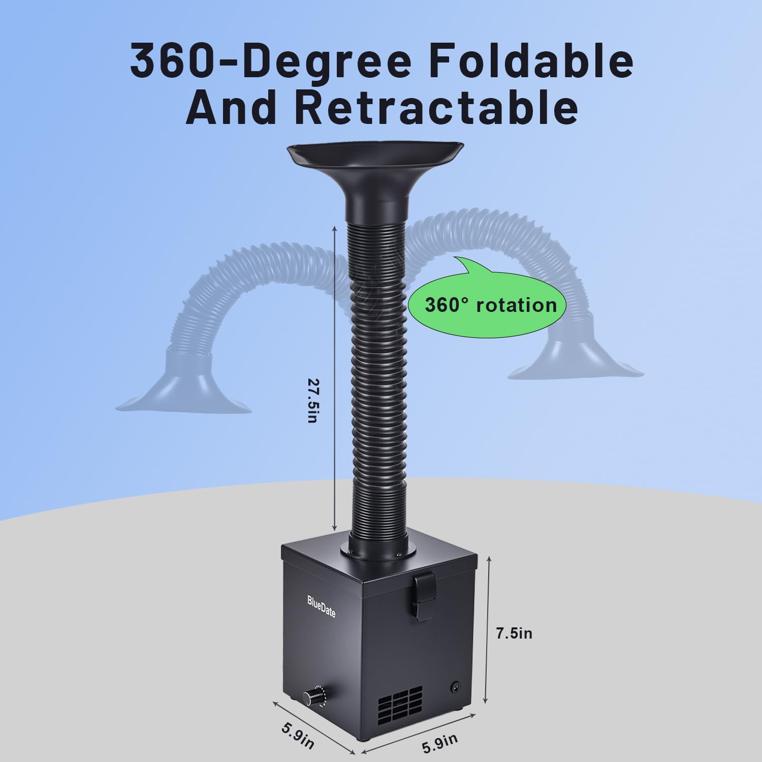 BD-60 HEPA Solder Fume Extractor Fan Solder Smoke Absorber DIY Work Fan per stazione di saldatura, incisione a mano, saldatura gioielli uso con filtro HEPA