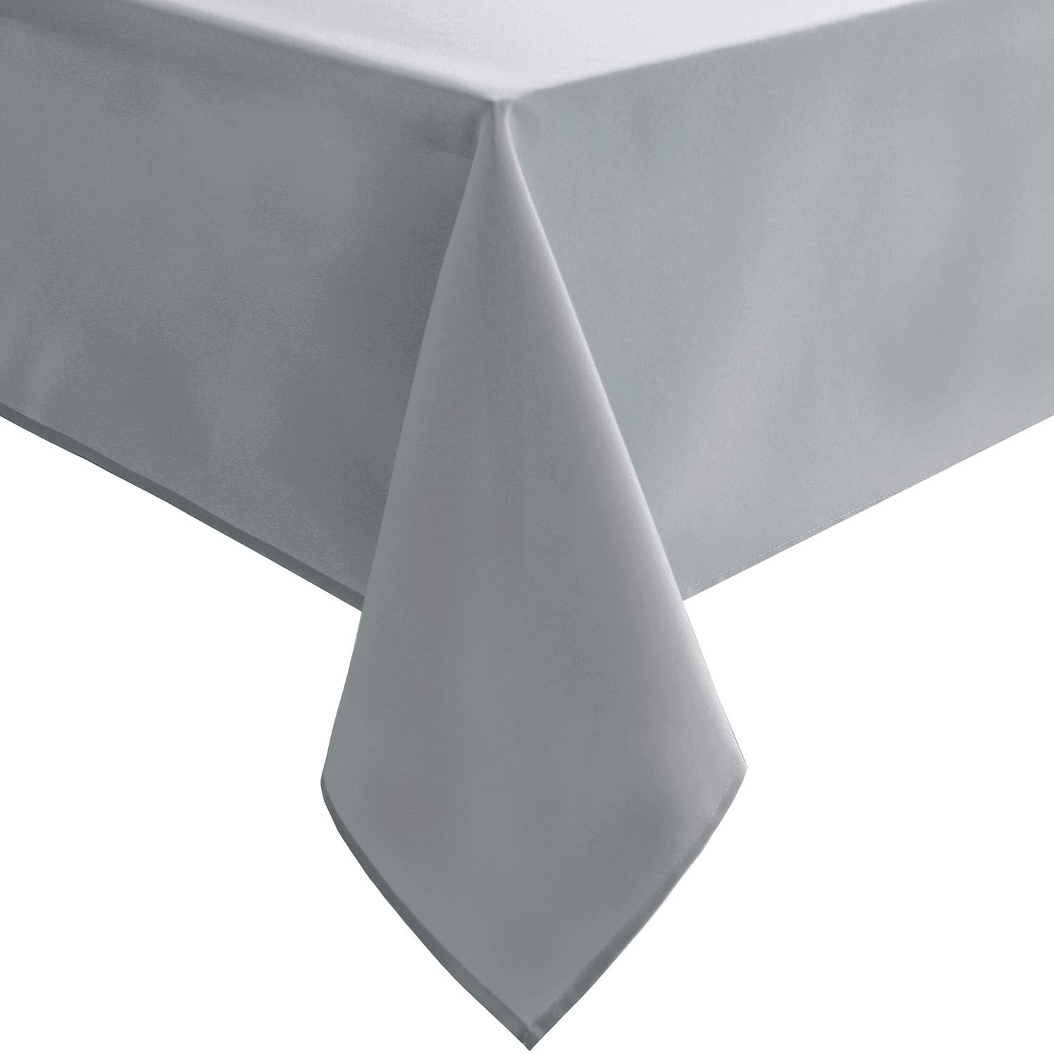Hiasan Silver Grey Rectangle Tablecloth - Waterproof and Spillproof Washable Fabric Table Cloth for Dining Room Kitchen Party and Outdoor, 54 x 80