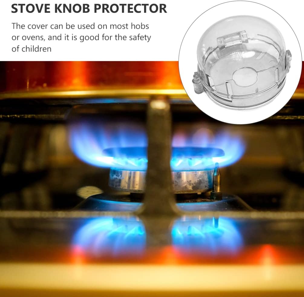 OSALADI 4pcs Gas Cooker Knob Cover Protective Stove Covers for Gas Knobs Boy Girl Safety Design and Easy Installation