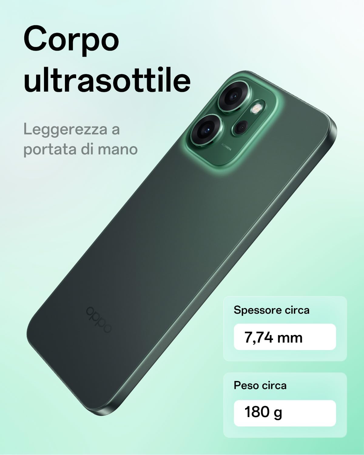 OPPO Reno14 F 5G ultra-thin body dimensions
