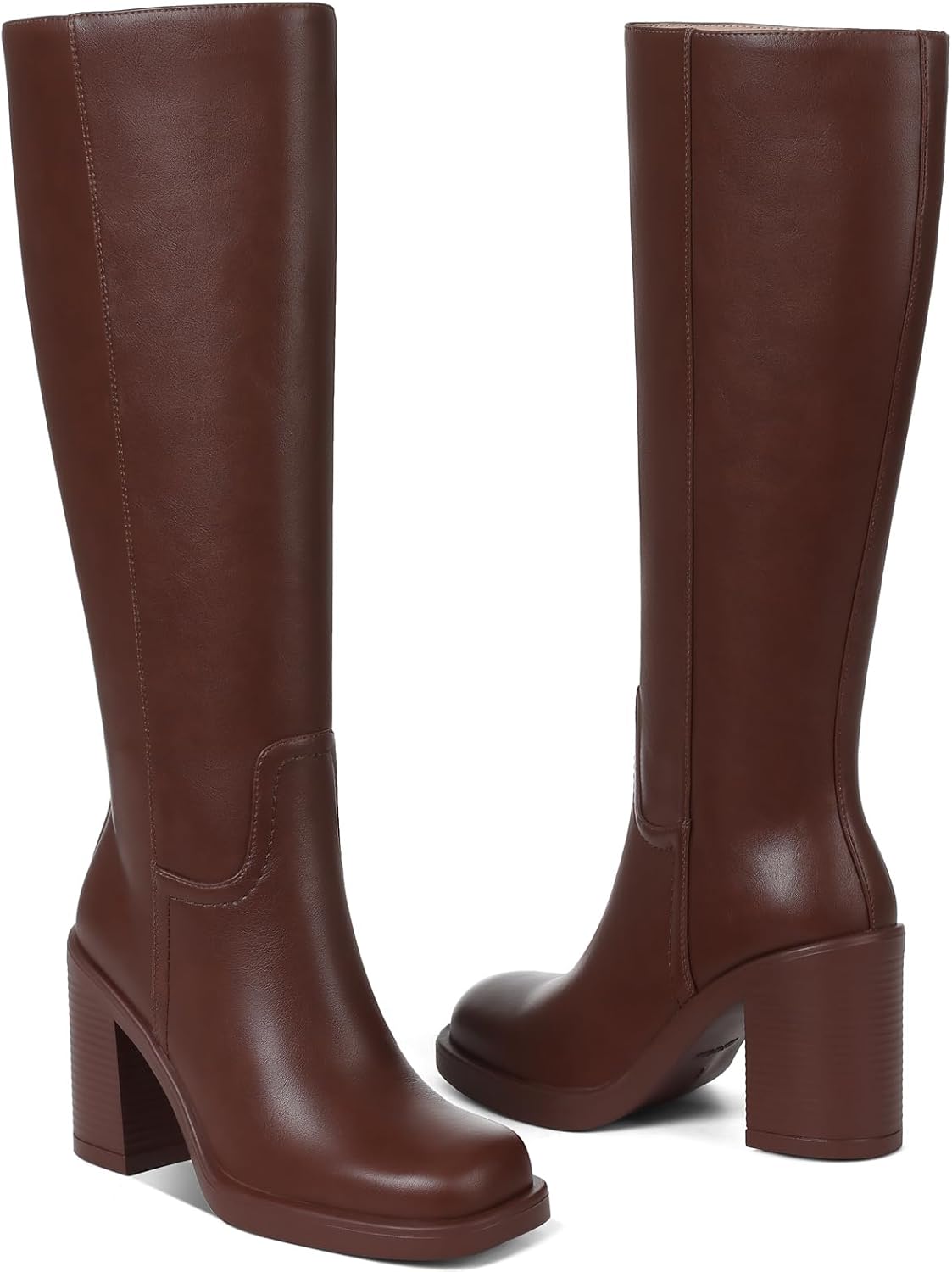 CYNLLIO Women's Knee High Boots - Chunky Heel Feature