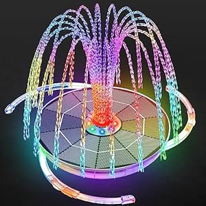 AISITIN 6,5W LED Solar Springbrunnen mit Akku