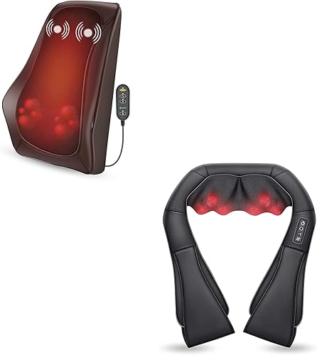 COMFIER Masajeador de cuello Shiatsu y almohada de masaje