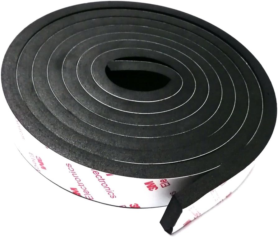 Gourd High Elasticity Foam Seal Tape, Self Adhesive, All-Climate Auto and Marine Weatherstrip, 80" x 1/4" x 2"