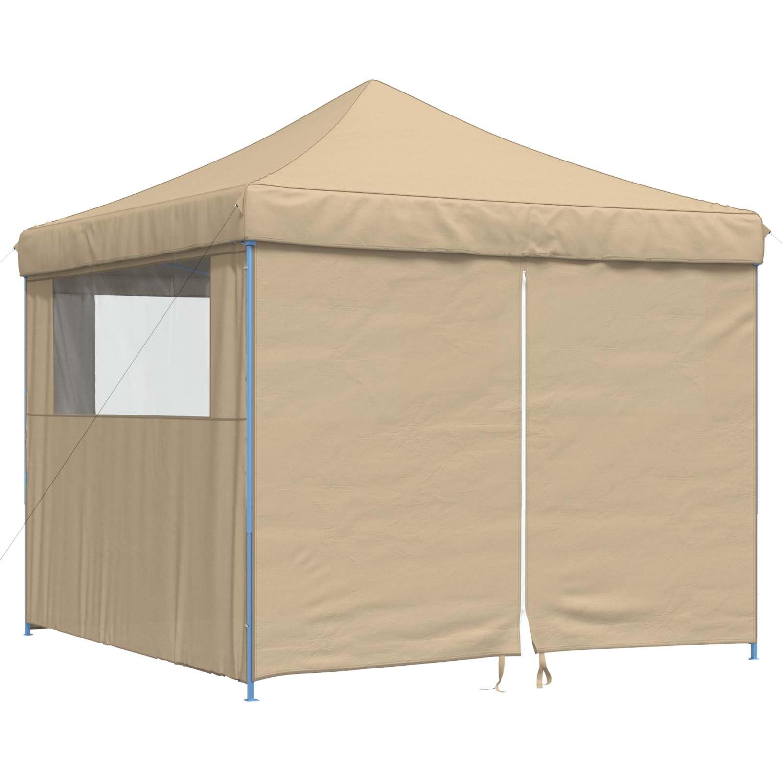Tenda Party Beige 292 x 292 x 315 cm Tessuto Oxford | 4 Corde Di Sizza, 8 Picchetti Inclusi, Design Pop-Up, Impermeabile Per Eventi Esterni