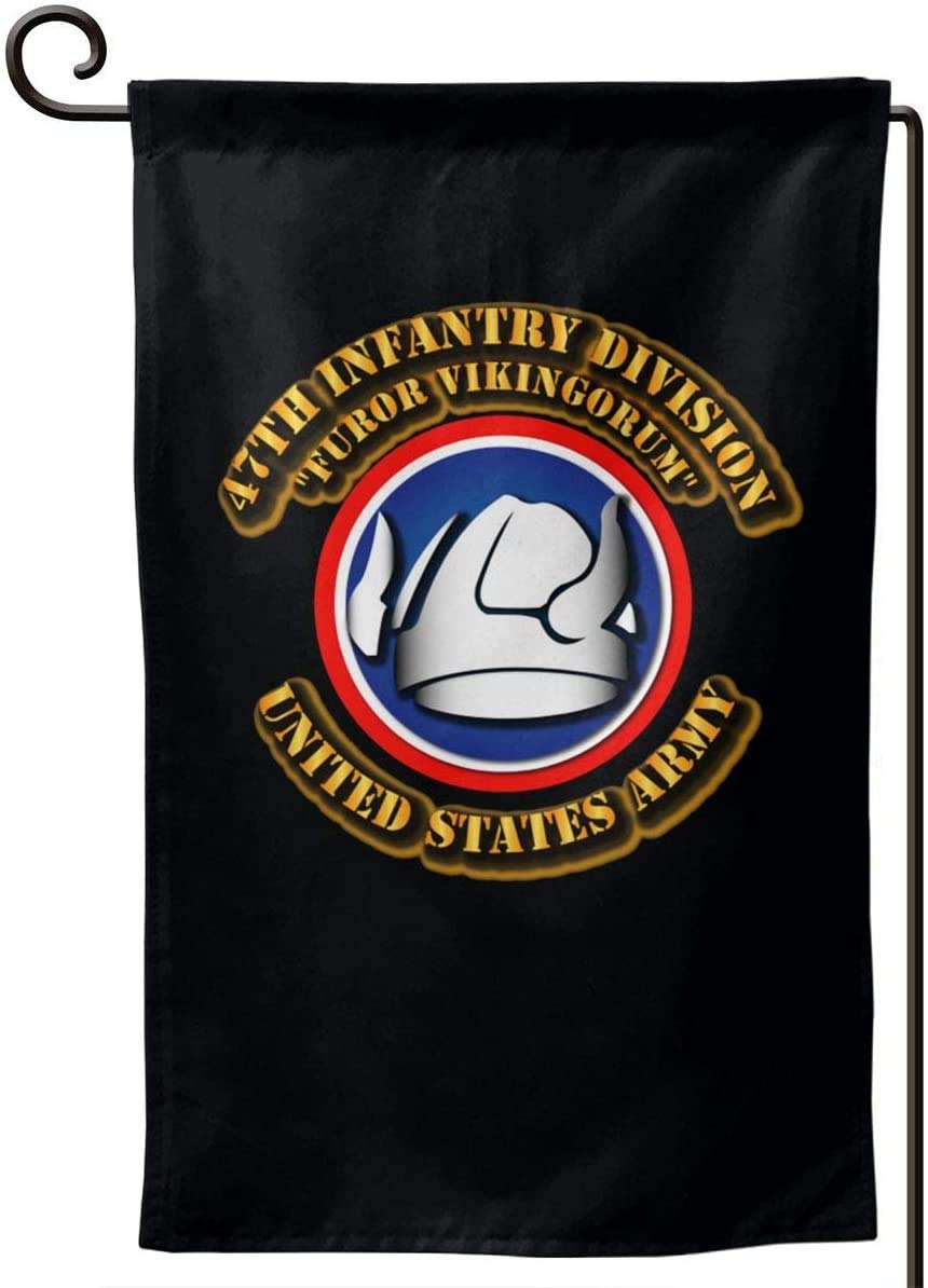 Lirong 47th Infantry Division Square Double Sided Garden Flag for Yard Home Flag 12.5 X 18 Inch