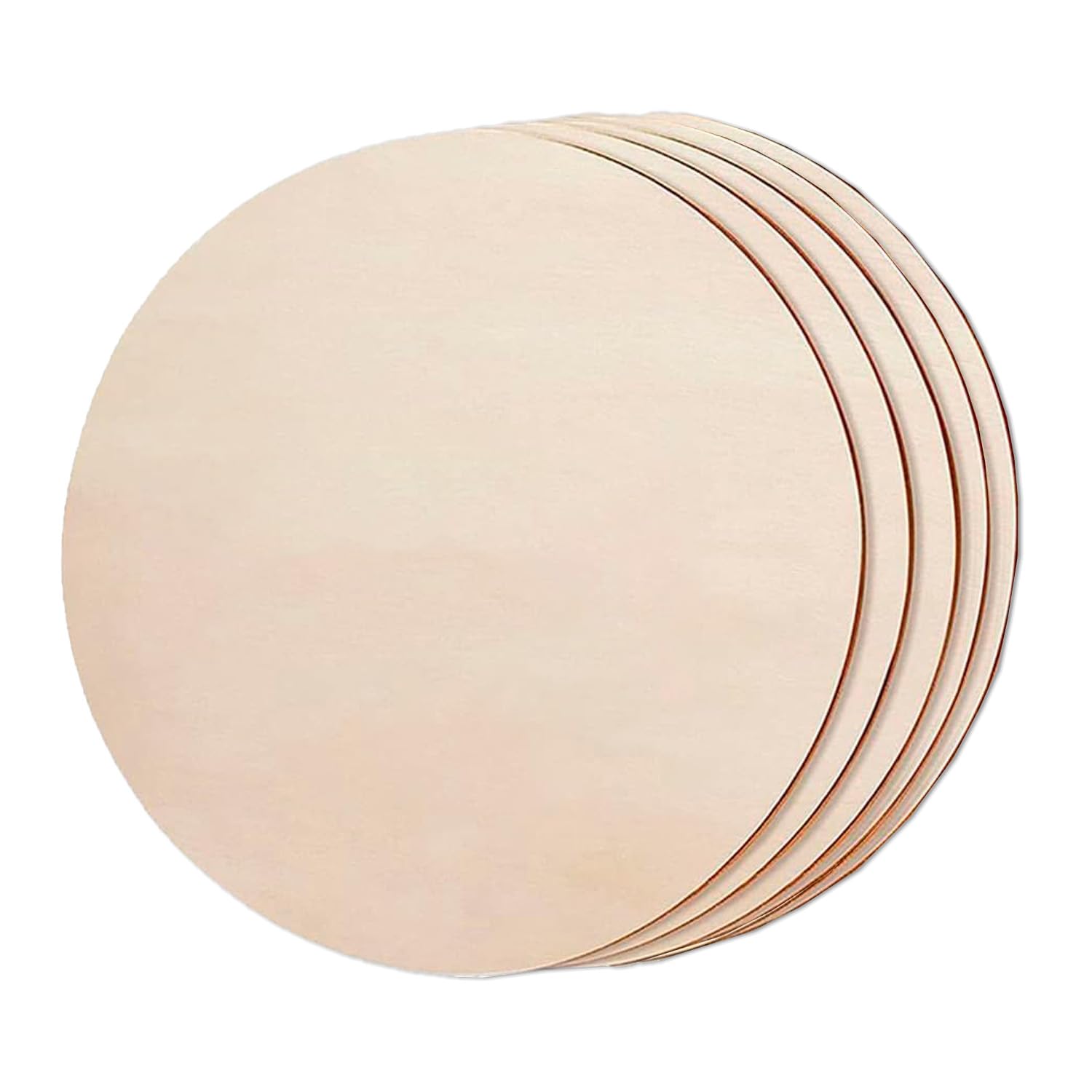 MDF Boards for Art and Craft | 5 Pieces 8x8 Inch Round Wooden Card Board | DIY Unflinished Wood Slice Cutouts | 2.5mm String Canvas Pine Wood Sheets for Lippan Art, Resin, Mandala Art, Pyrography, Painting-image-26
