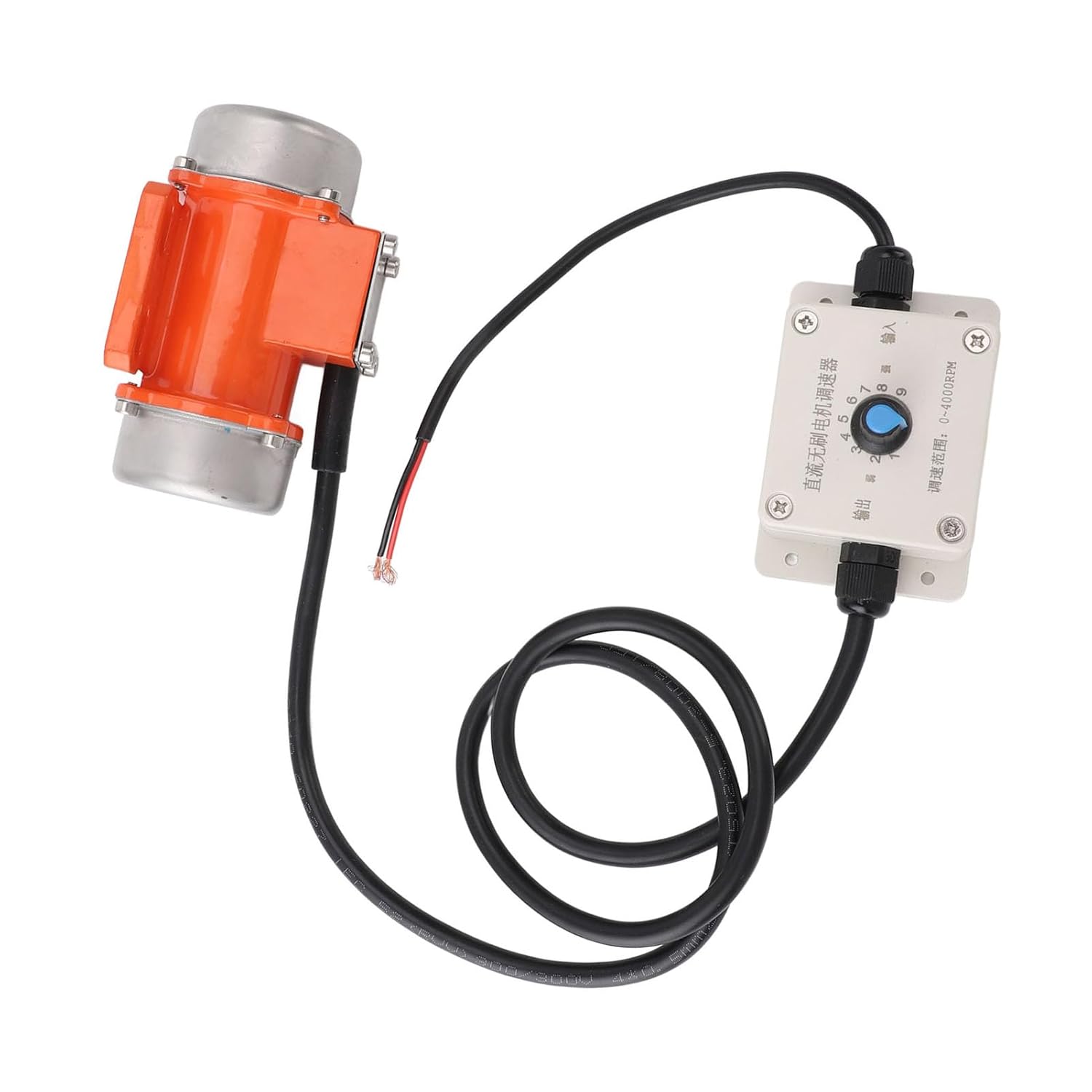 Brushl DC Concrete Vibrating Motor 24V 70W with Speed Control & IP65 Aluminum Shell