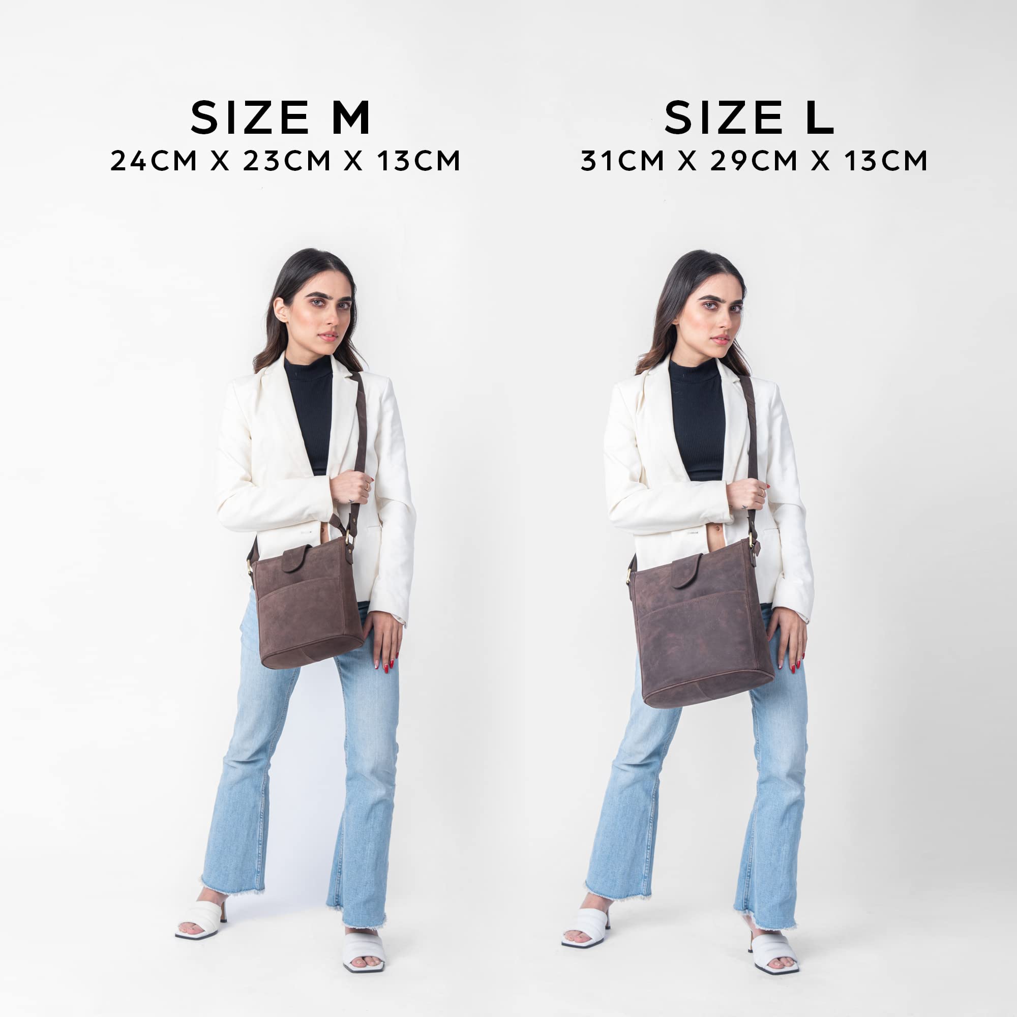 LEABAGS Leder Handtasche Damen I Premium Echtleder Umhängetasche I Damen Schultertasche I Damentasche I Tragetasche für Arbeit Uni Schule Freizeit