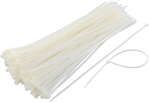 TrendBox 2000 (Size: 3x80mm/3 inches) White Self-Locking Nylon Plastic Cable Cord Zip Ties Wrap Fasten Wire Durable Indoor Outdoor Travel Home Corrosion Resistance