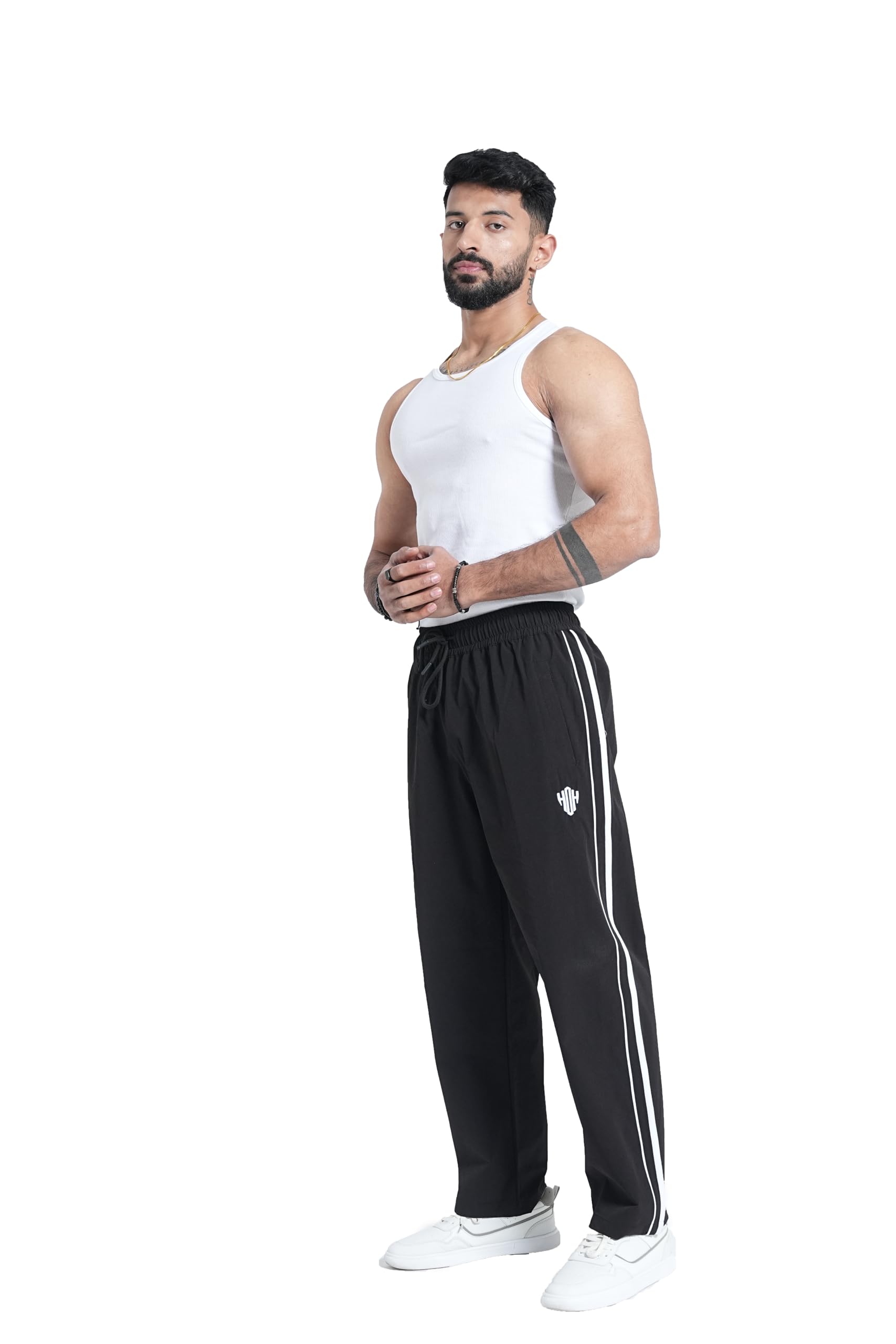 house of heroes Men's Relaxed Fit Lowers | Lightweight & Breathable Nylon-Spandex Track Pants with YKK Zip Pockets for Gym, Running, and Casual Wear-picture-10