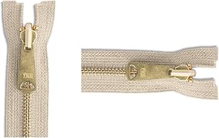 YKK #5 Medium Weight Brass Beige Separating Sleeping Bag & Tent Zipper - Choose Your Length - Color: Beige #572 - Made in The United States (1 Zipper Per Pack) (72" Inches)