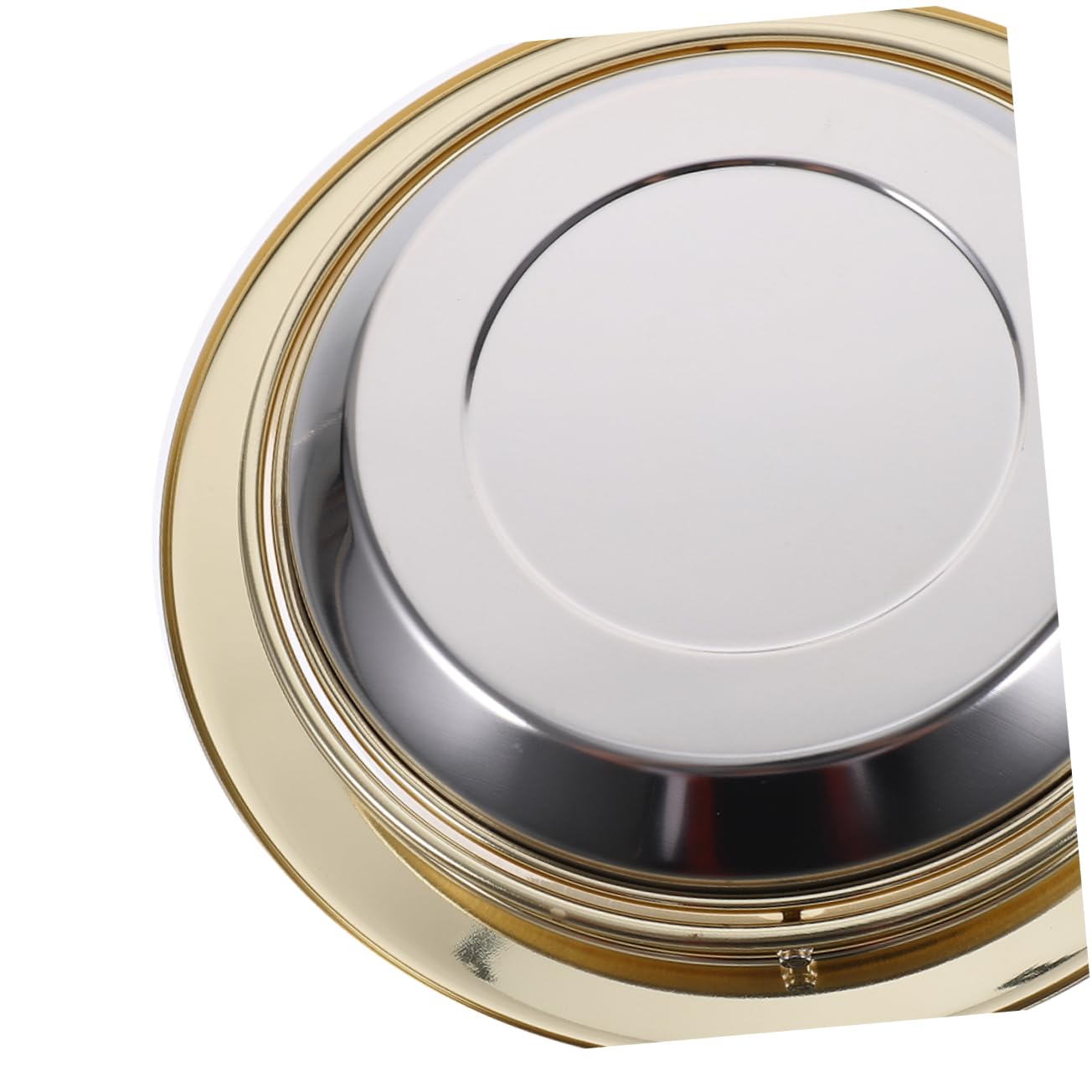 Tapa Abatible para Cubo de Basura Empotrada de Acero Inoxidable Dorado Diseño Moderno y Resistente al Óxido para Cocinas y Restaurantes