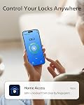 Philips Wi-Fi Smart Door Lock, Keyless Entry Door Lock with App Control,Fingerprint ID,Auto Unlock,Keypad Deadbolt with Wi-Fi Bridge Adaptor,Smart Locks for Front Door - Matte Black