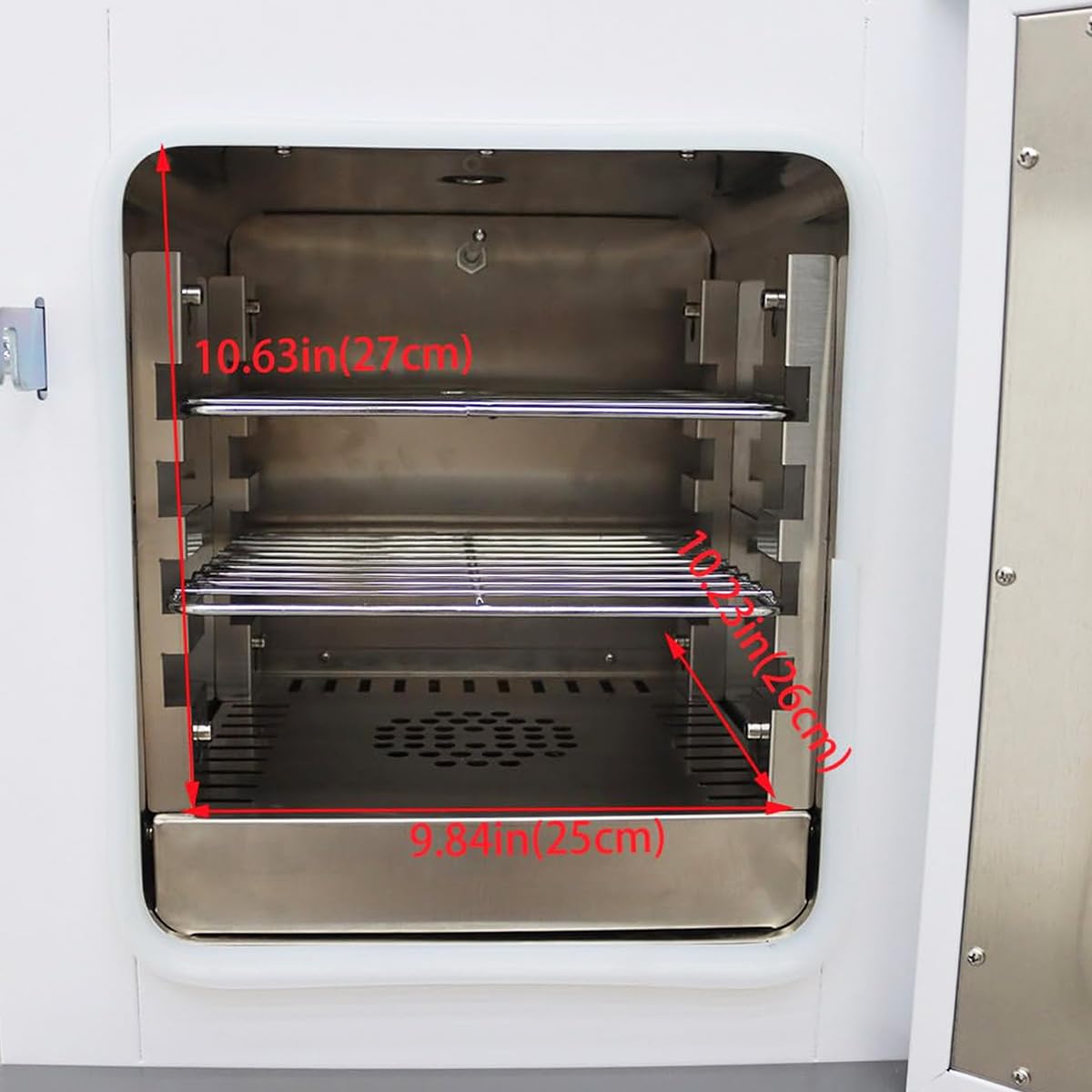 INTBUYING AC110V 60Hz Digital Forced Air Convection Drying Oven 50-250℃ Laboratory Oven Intelligent Temperature Control 9.8 X 10.2 X 10.6 inches Chamber