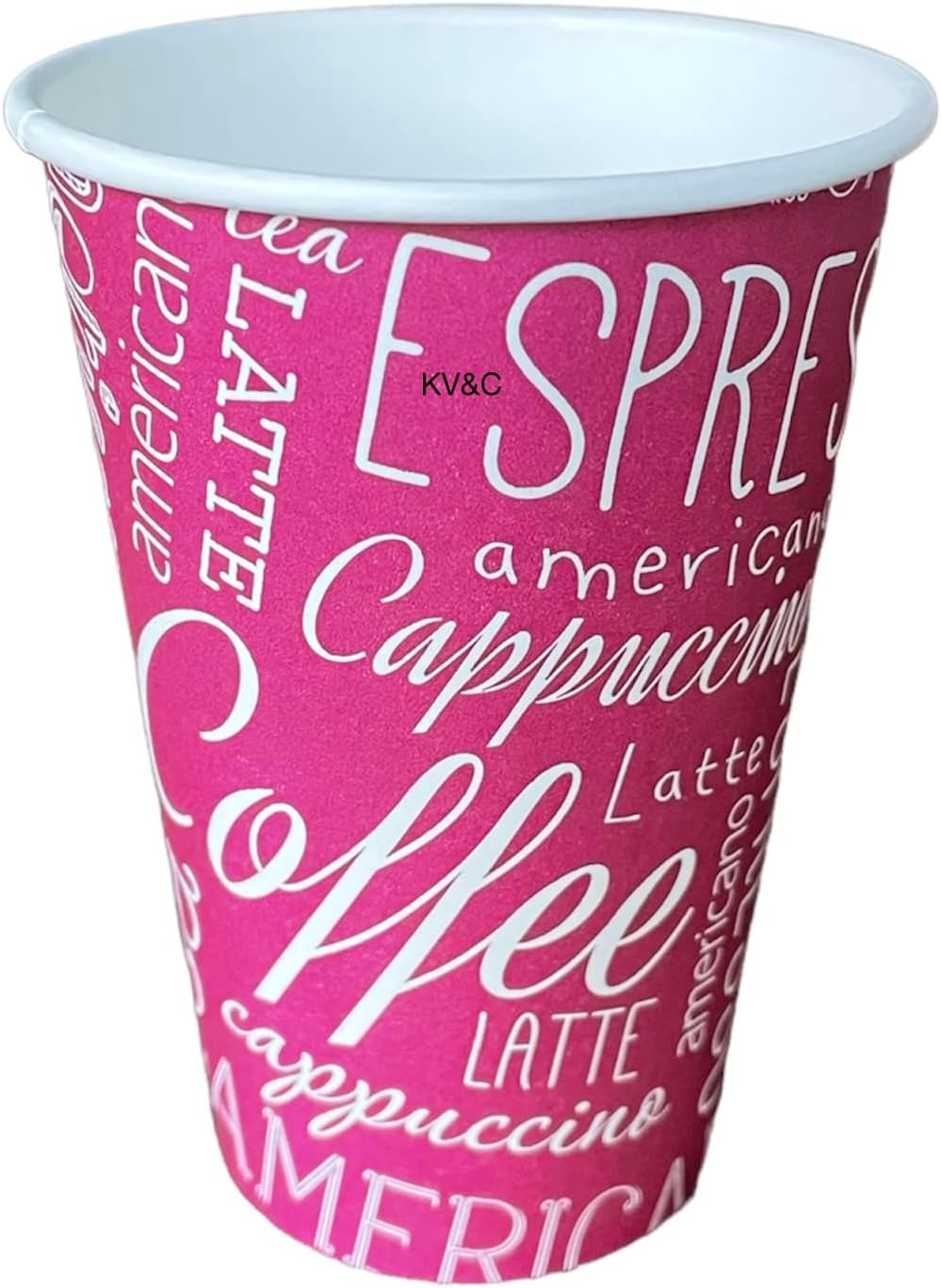 KV&C Paper Cups for Hot and Cold Drinks 50 X 9oz Disposable Coffee
