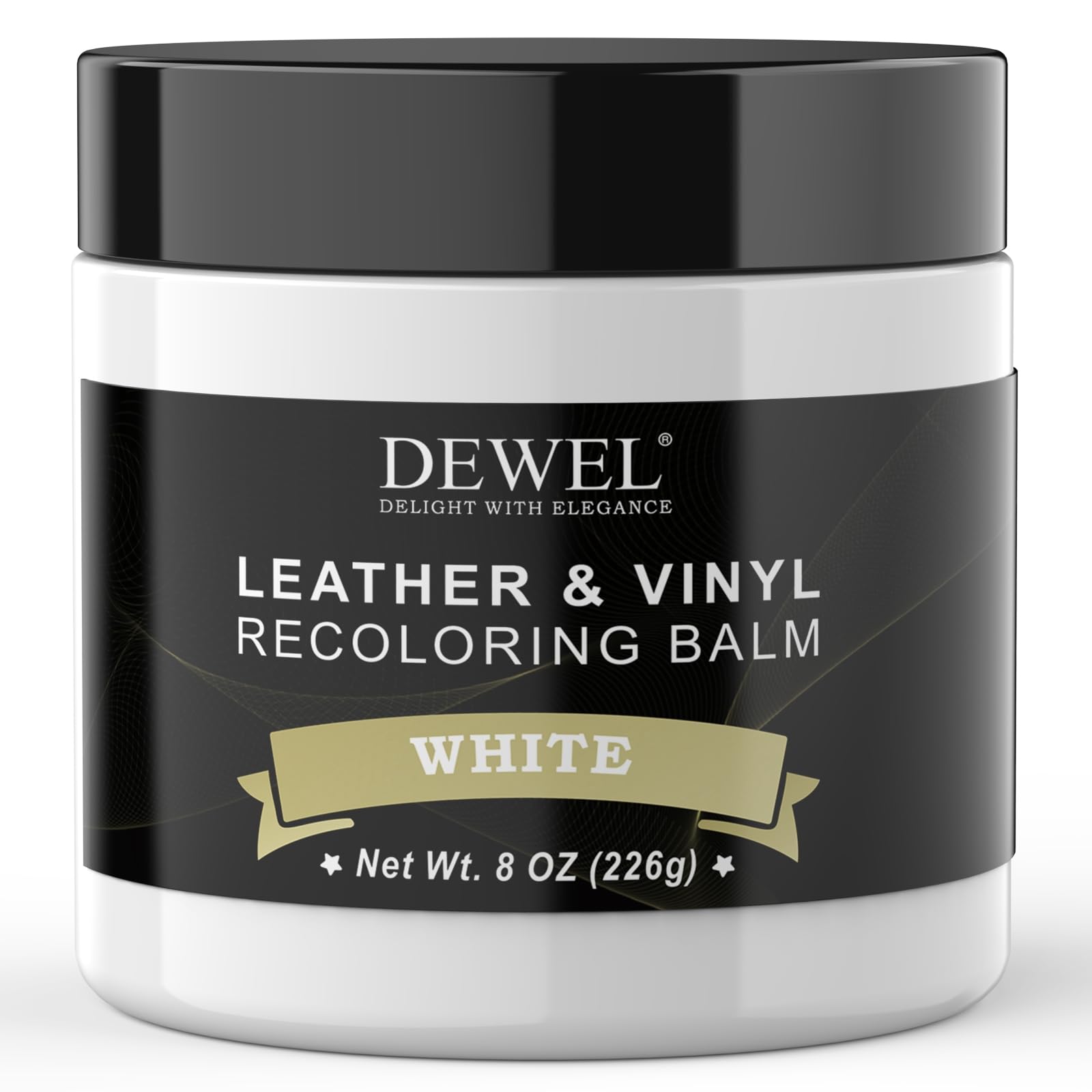 DEWEL Leather Recoloring Balm, White Leather Color Restorer for Scratched and Faded, Leather Scratch Remover, Upgrade Leather Repair Kit for Restore