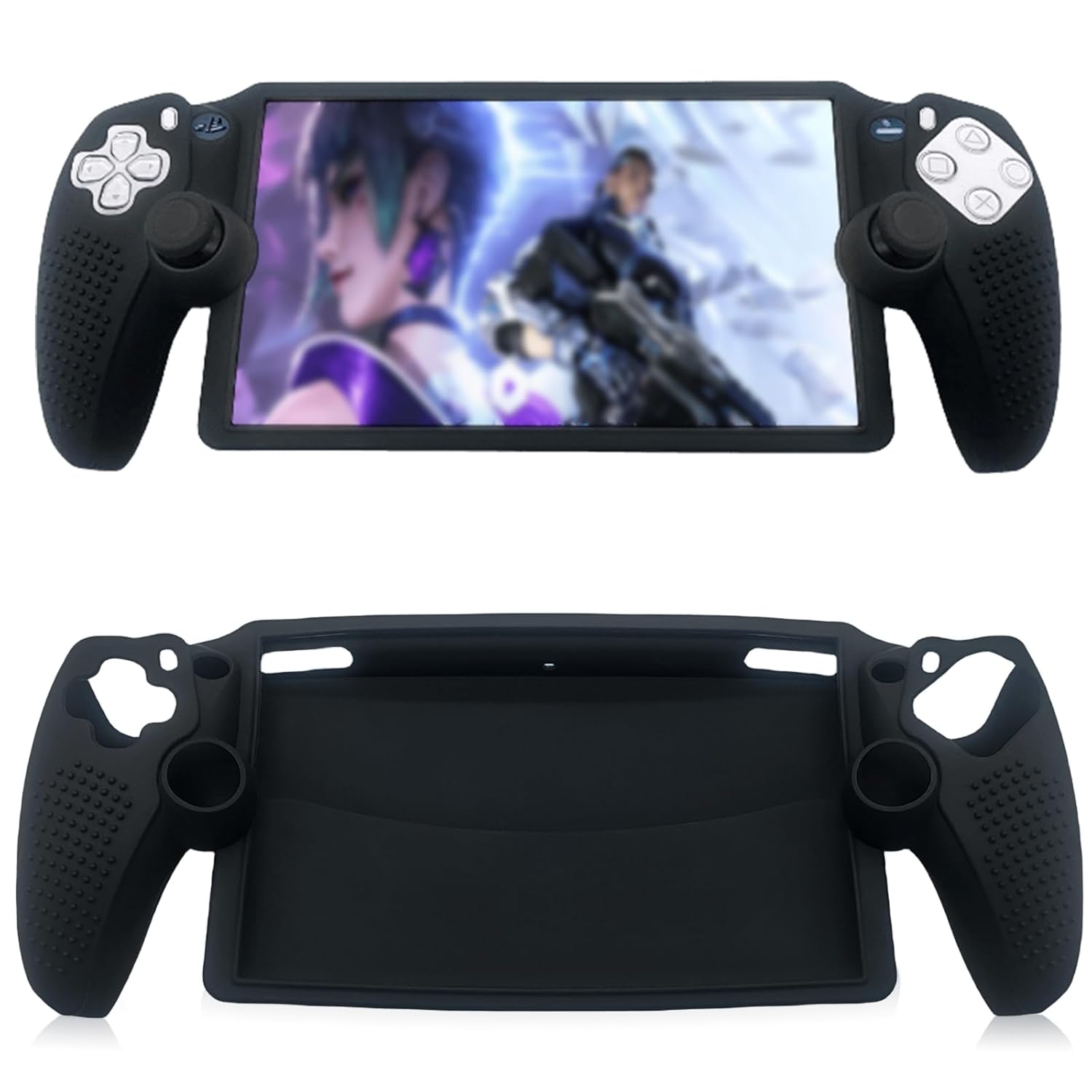 Delamiya Silicone Case Compatible with Playstation Portal, Protective Case for PS5 Portal Remote Player, Anti-Scratch and Shockproof TPU Case Cover Soft Silicone Protective Case for Sony Playstation