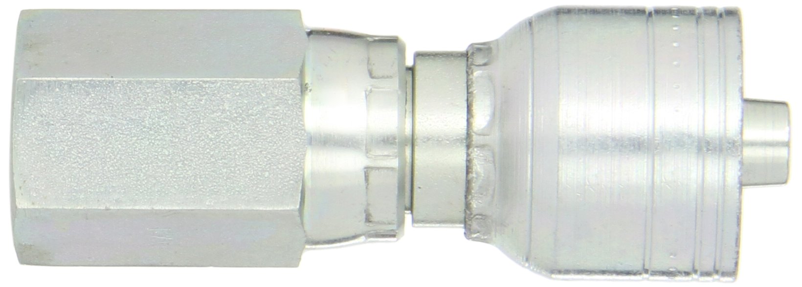 Aeroquip 1AA6PF6 Carbon Steel Global TTC (Thru the Cover) Crimp Hose Fitting Female Pipe Swivel, Straight, 3/8