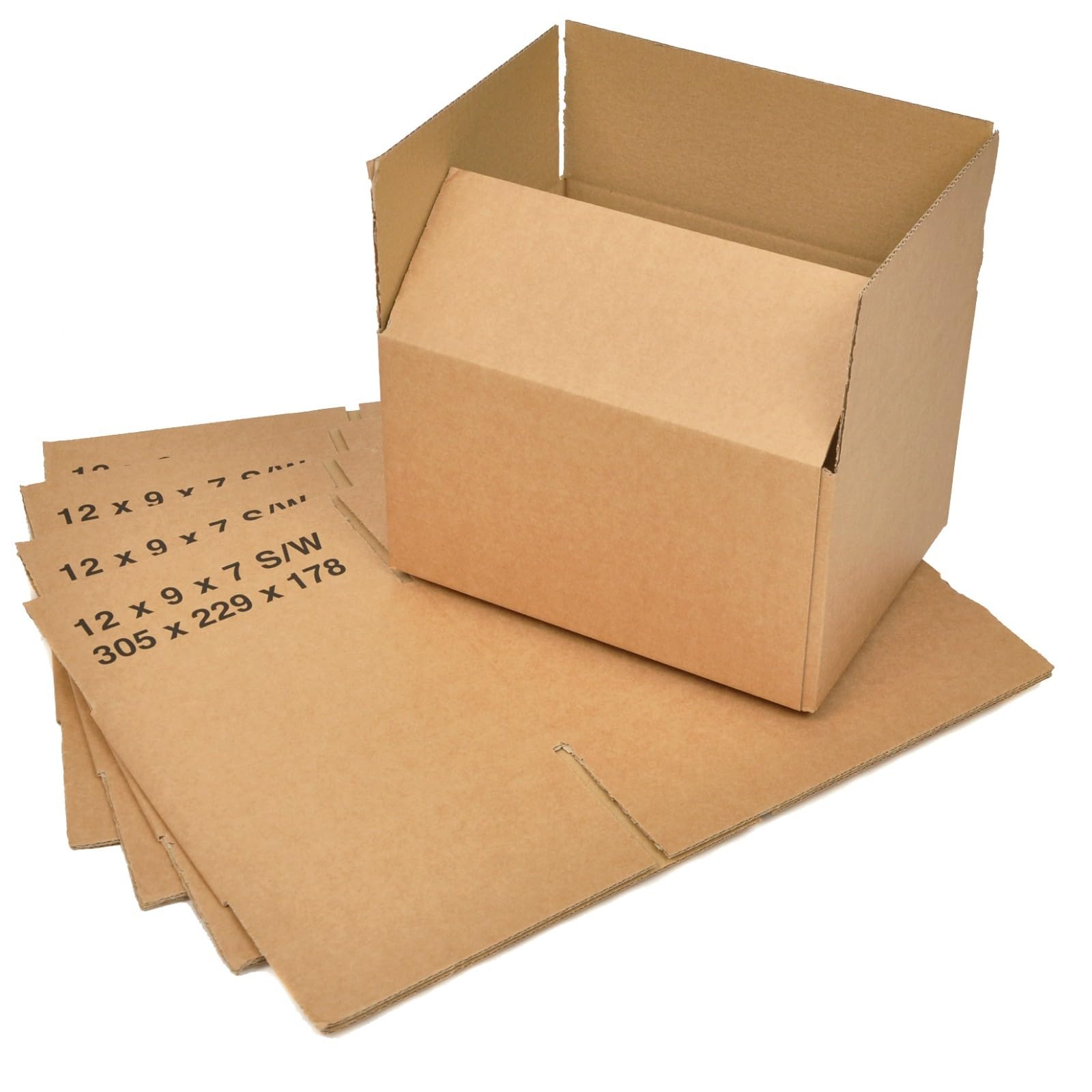 BAG-IT 25x Single Wall Cardboard Packing Boxes 12"x9"x7" (305x229x178mm) Small Parcel Shipping Mailing Postal Gift Cube Postal Shipping Box Mailing Cartons Shipping boxes