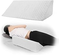 Vista 18 de Almohada de cuña para cama para personas que duermen de lado, cuñas de posición corporal, almohada de cuña lateral para dormir, posicionamiento