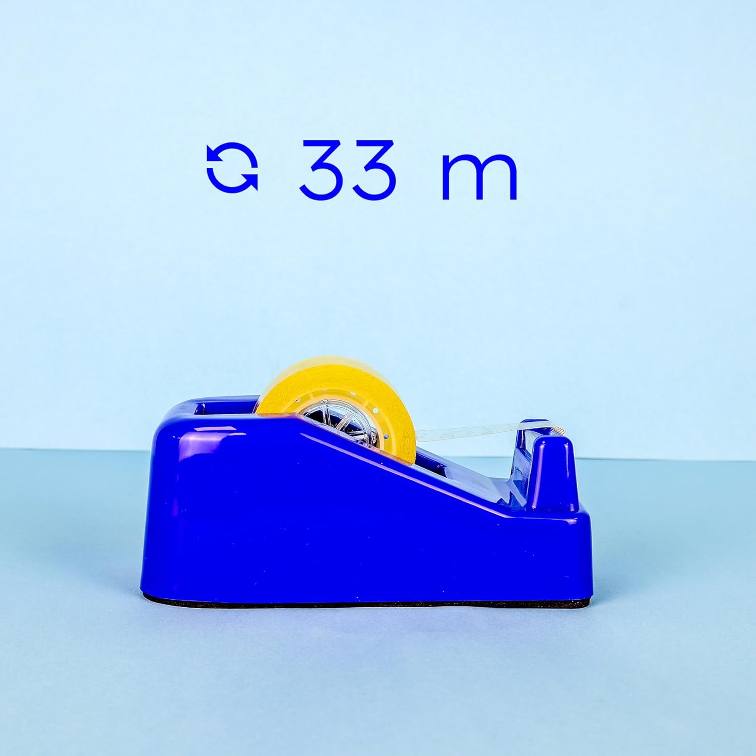RAYLU PAPER - Adhesive Tape Dispenser for Desk and Office with Non-Slip Base, Durable, Suitable for 33M Tape Rolls (Blue)