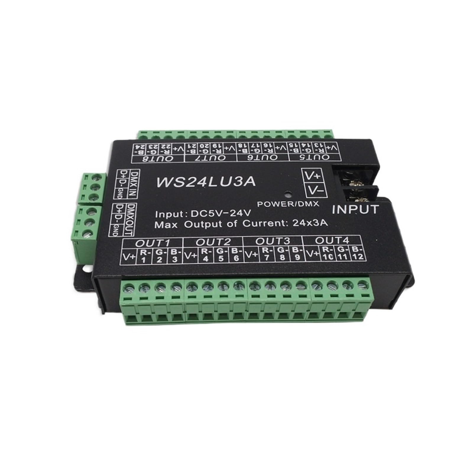WS24LU3A Farb-RGB-Licht Bühnenlicht-LED-Controller, DMX512-Decoder