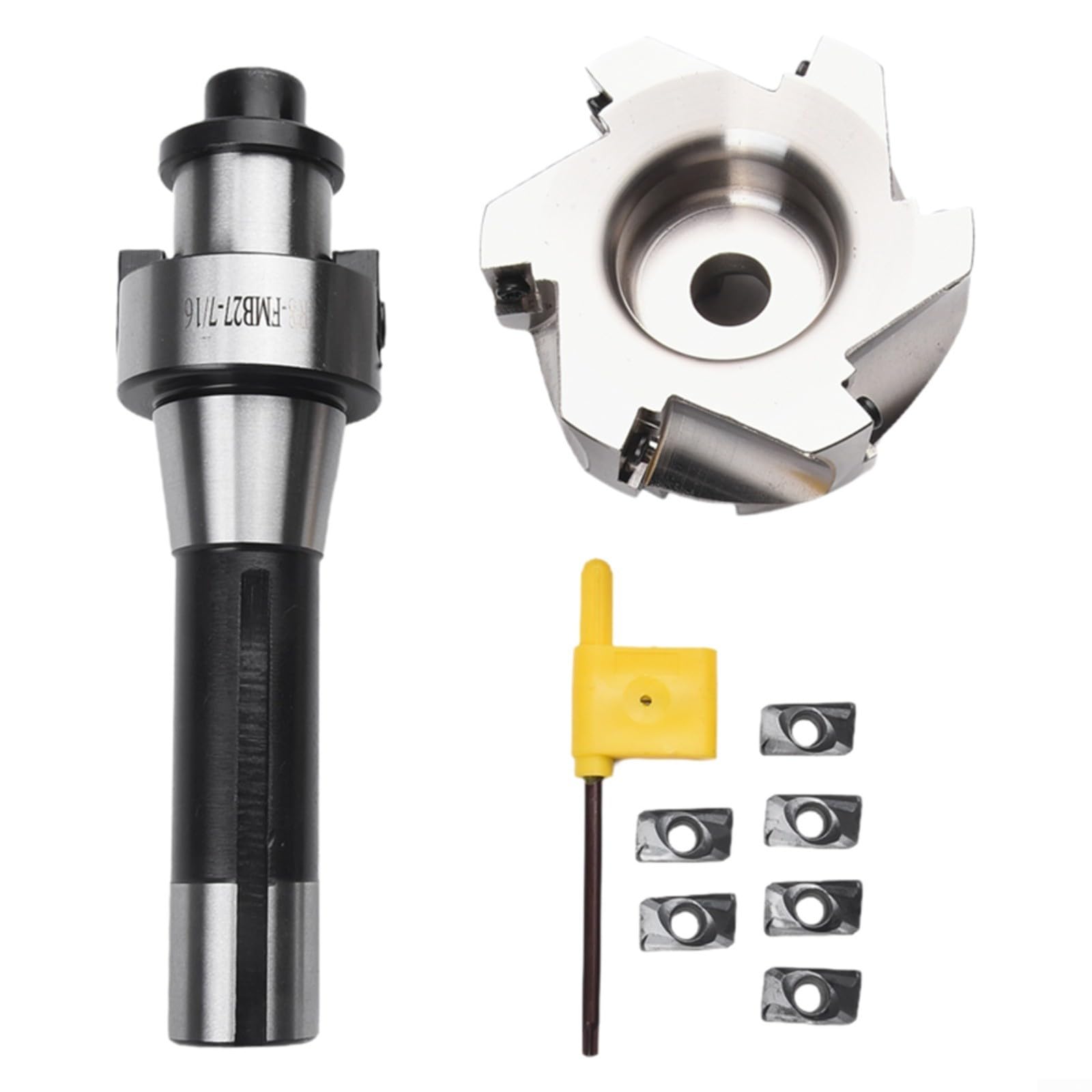 HpLive R8 FMB27 - Fresa elicoidale per fresa, 400R, 80 mm, fresa CNC, in metallo duro T15, con 6 lame in metallo duro APMT1604