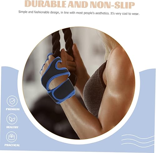 Miniatura 2 de GLEAVI 2 pares de guantes de protección de palma deportiva para hombre, equipo de entrenamiento, guantes de sol, gimnasio, muñequera, soporte de