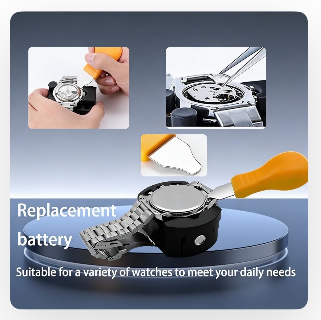 Watch Link Removal Kit, Resizing Tool for Bracelet Adjustment & Replacement, Pin Remover for Sizing Strap, Watch Adjuster, Hammer for Repair, Adjust Band, with User Manual, Punches