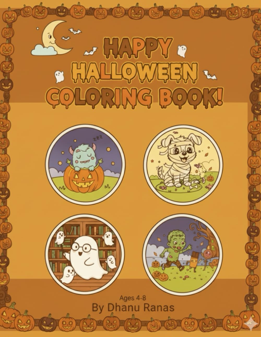 Happy Halloween Coloring Book: Fun and Spooky Coloring Pages for Kids