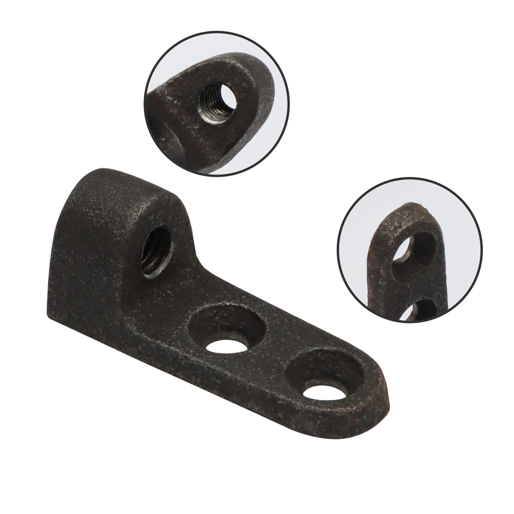 Paquete de 10 conectores industriales de barra de viga lateral, conector de haz de 3/8 a 16, carga máxima de 250 libras, hierro maleable (3/8 a 16)
