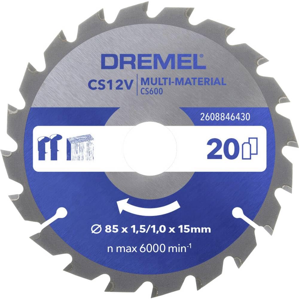 Dremel Blueprint Multi-Material Circular Saw Blade 85 x 1,5/1 x 15mm (CS600), silver