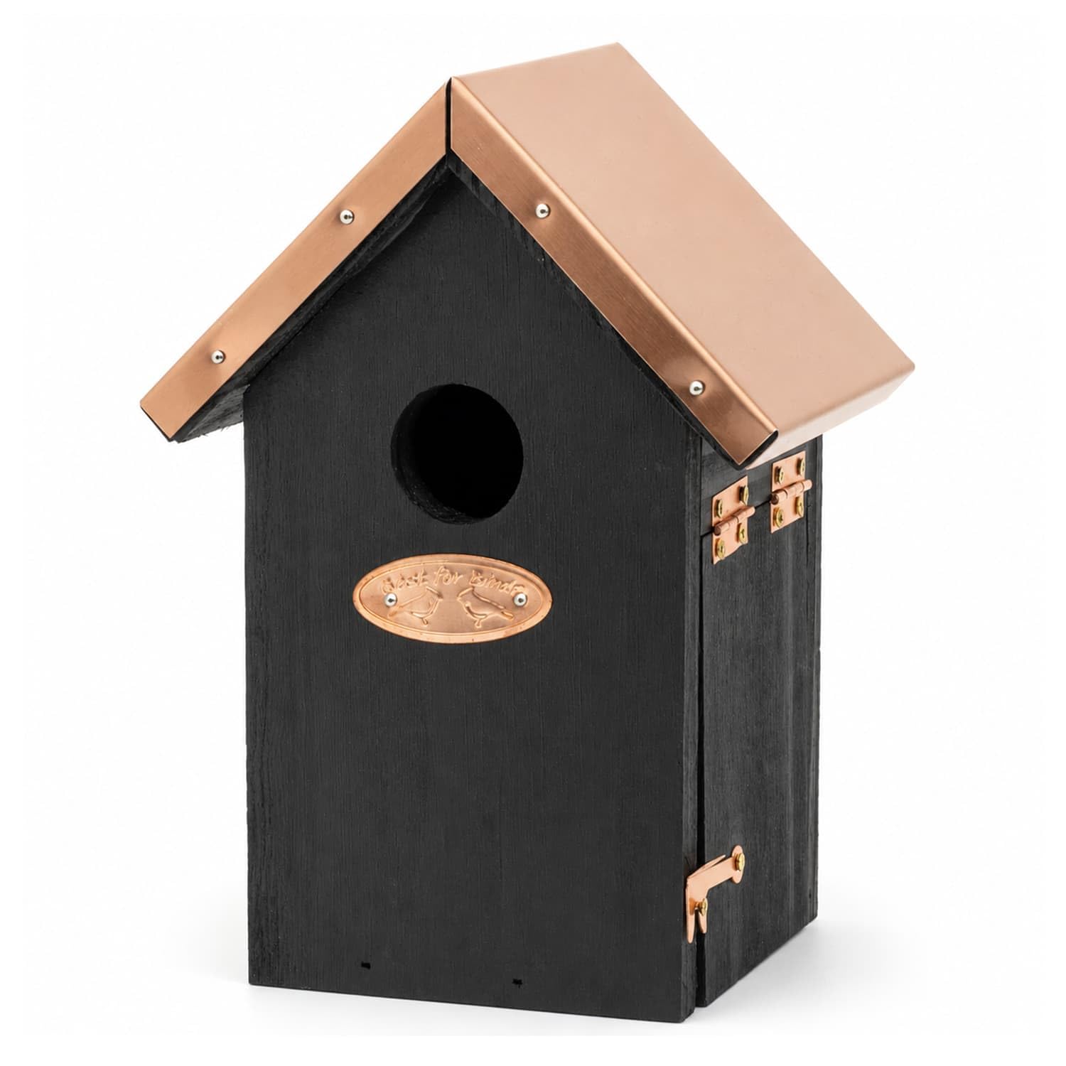 CKB LTD Wooden Bird House for Garden with Copper Roof Wrens Nest Box
