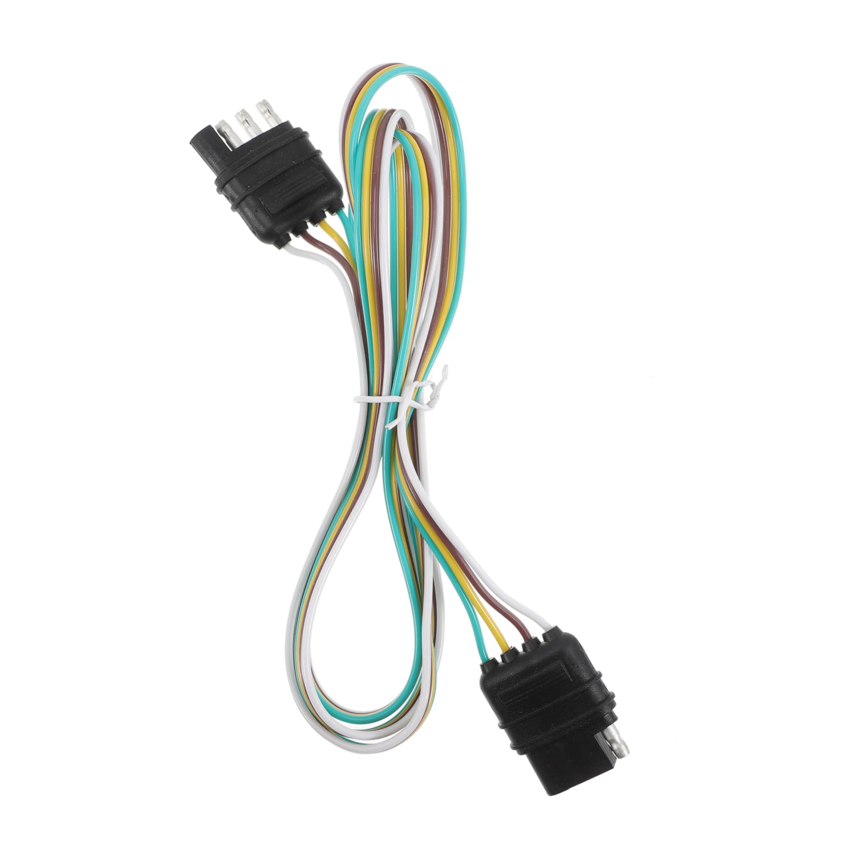 HOLIDYOYO Universal 4 Pin Trailer Wire Harness 1.5m Long Color-Marked Harness for Easy Trailer Light Installation Fit