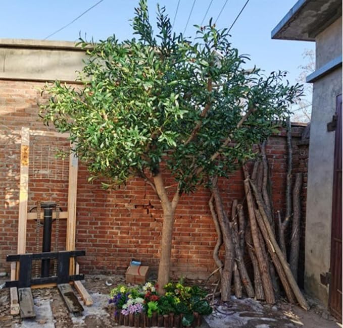 Cherry Blossom Decor Cherry Green Banyan Tree Weeping Cherry Tree Artificial Tree Artificial Cherry Blossom Tree Fake Blossom Fake Plants (Size : 100cm)