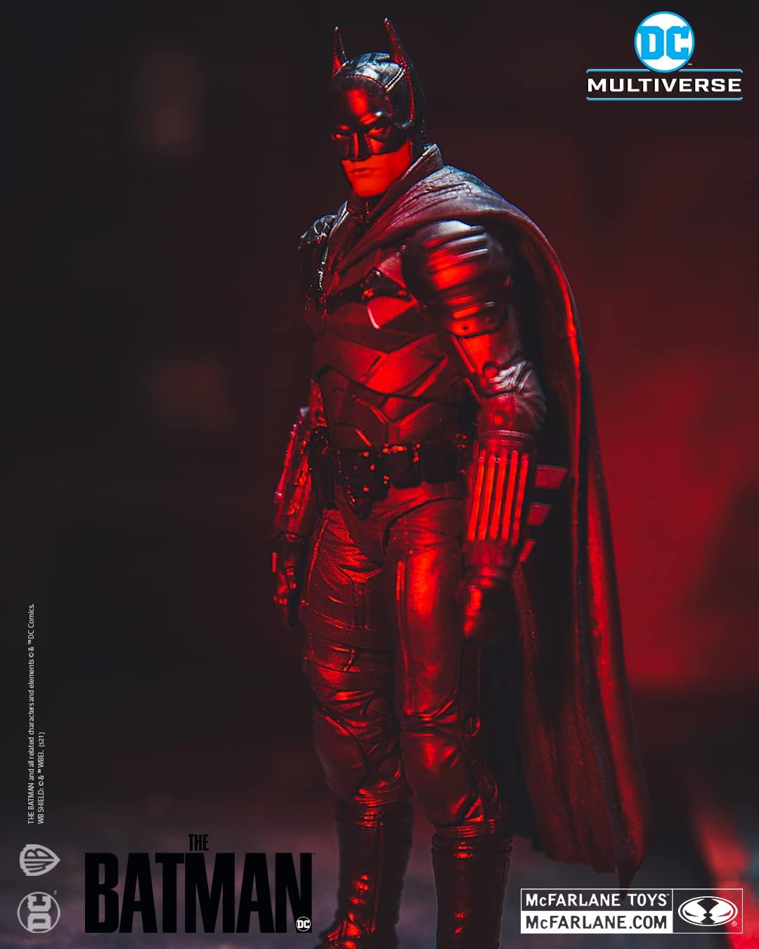 Figure THE BATMAN BATMAN Movie DC Multiverse 7 inci McFarlane Toys dilengkapi aksesoris detail epik
